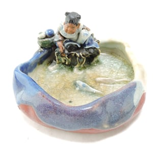 Japanese Sumida Gawa ashtray,