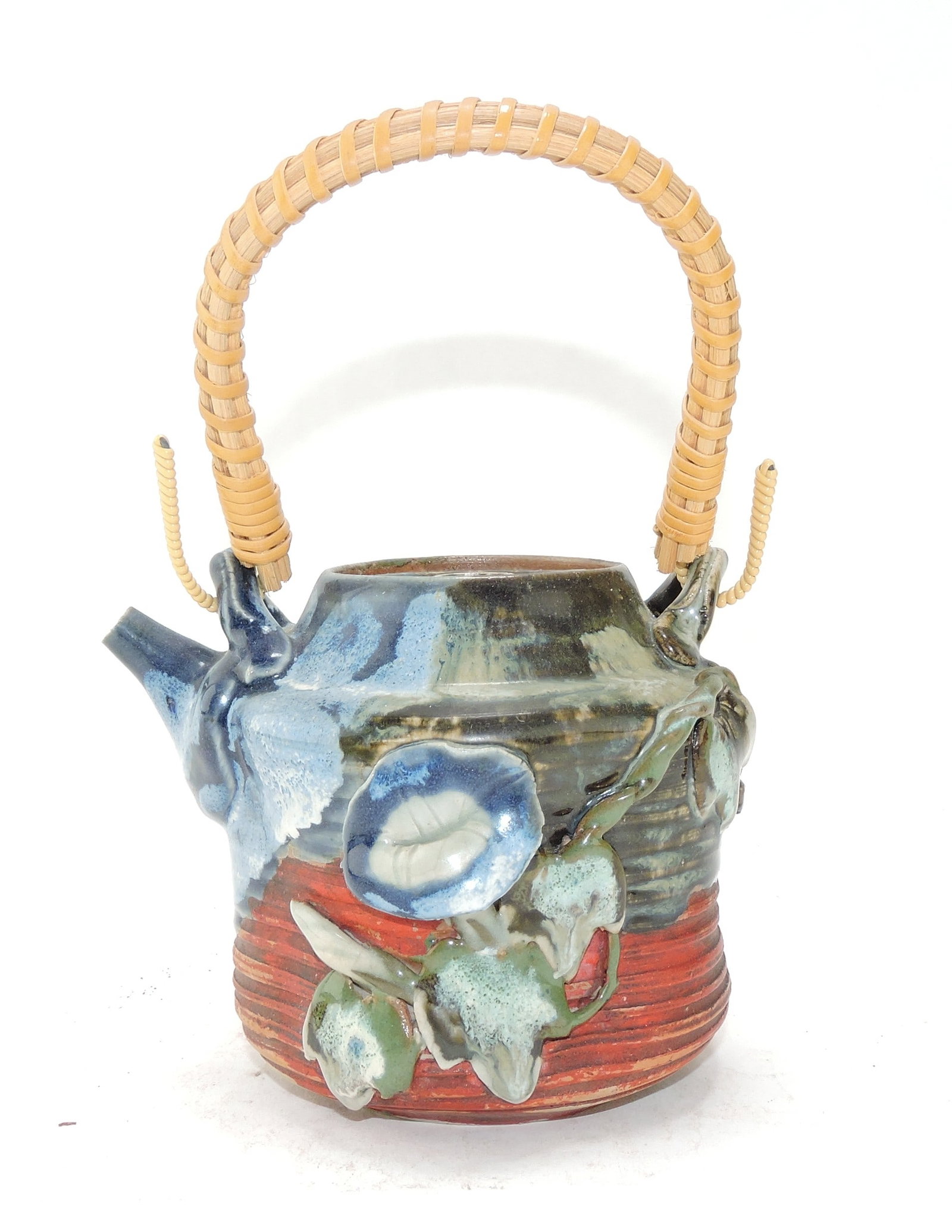 Japanese Sumida Gawa teapot,: 4 1/2"