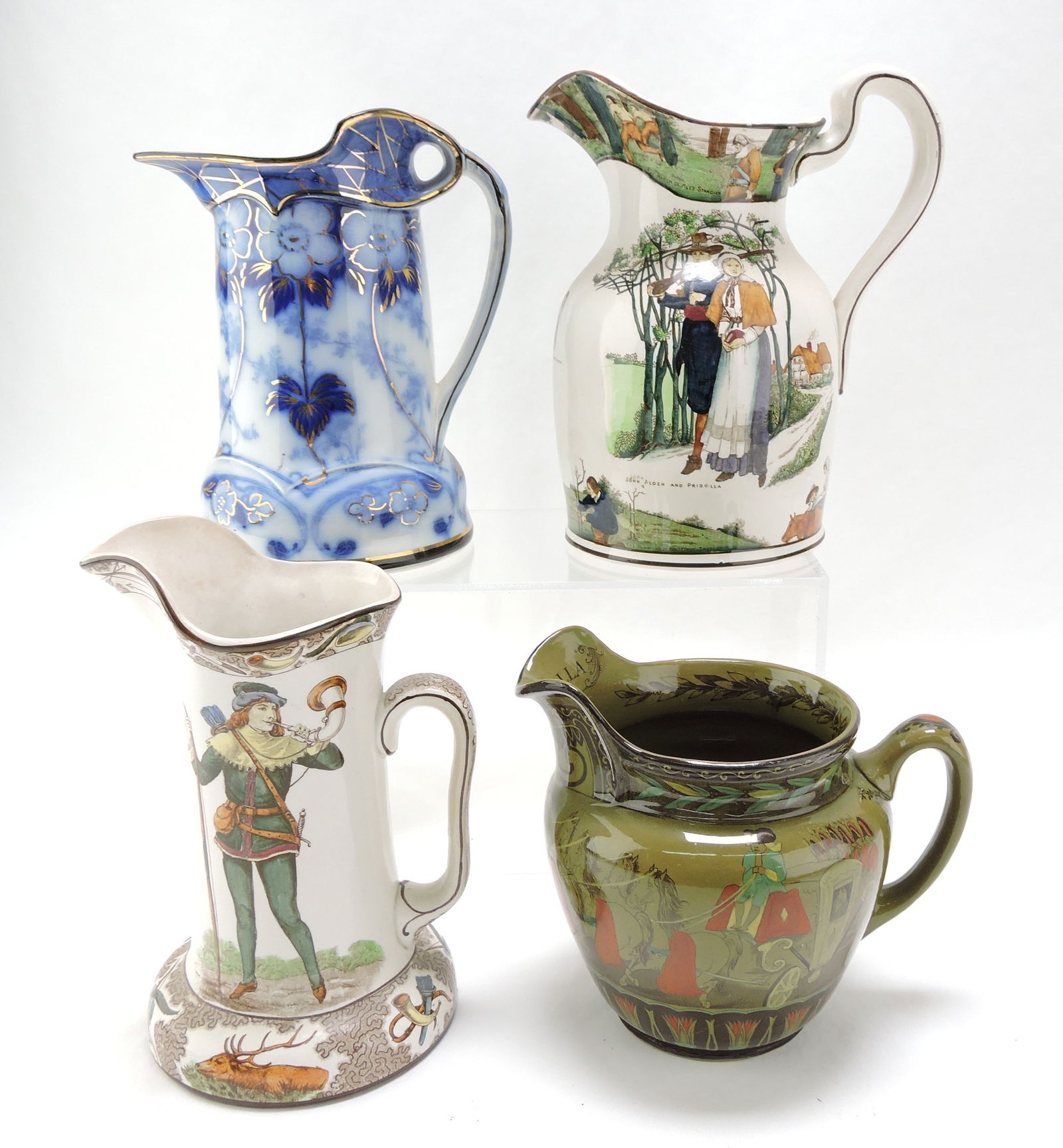 Buffalo Pottery lot of 4 pitchers, (1 of 1)