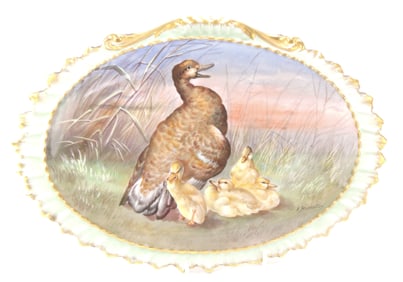 Limoges rare wall plaque with