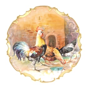 Limoges Coronet hand painted wall