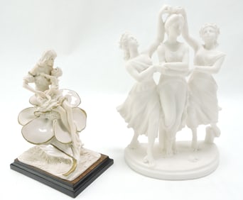 Lot of 2 lady figures, 7 1/2 "to 10"