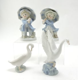 Lot of 2 KPM and 2 Nao figures,