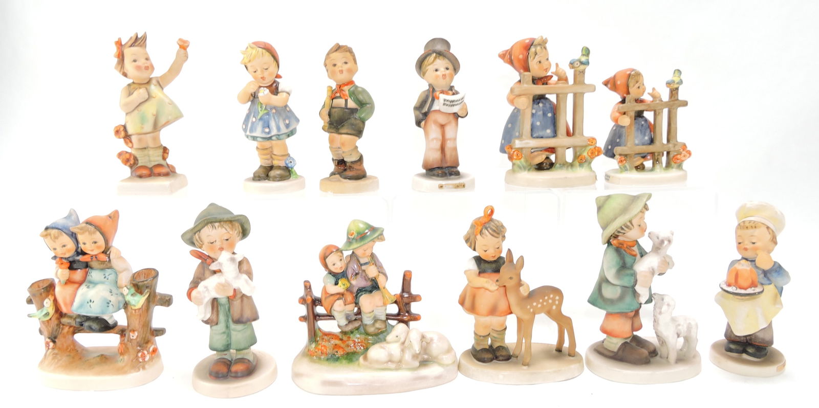 Hummel lot of 12 figures,: 5"