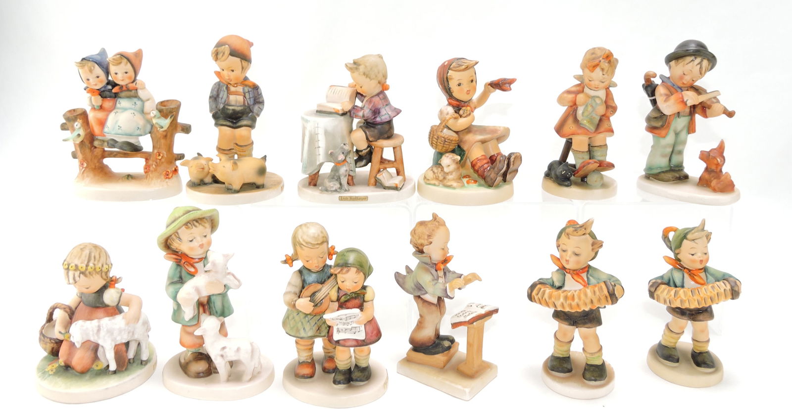 Hummel lot of 12 figures,: 4" to 5"