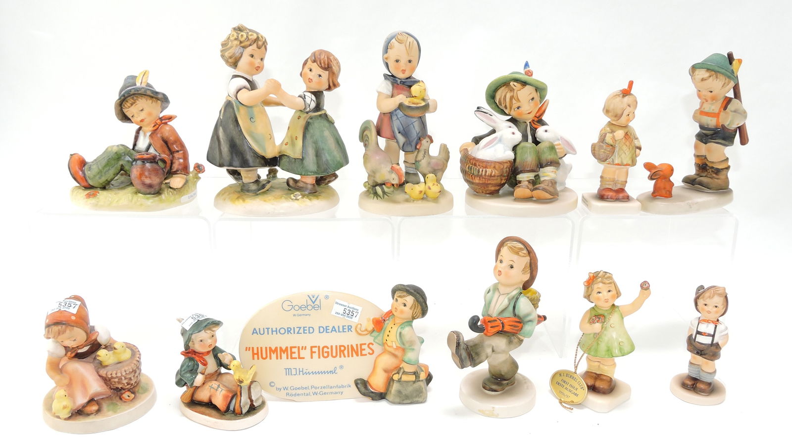 Hummel lot of 12 figures,: 3" to 5 1/2"