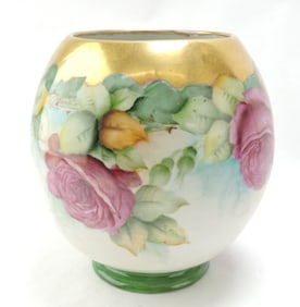 Porcelain large rose bowl with hand