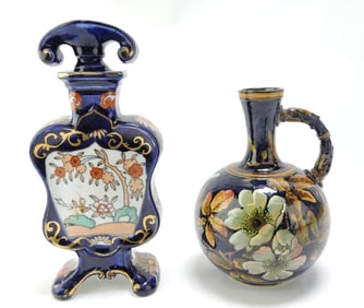 Mason's cobalt porcelain decanter,
