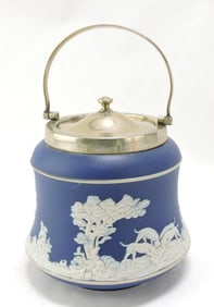 Wedgwood blue Jasperware fox hunt
