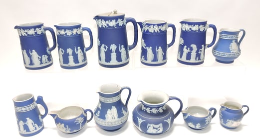 Wedgwood blue Jasperware lot of