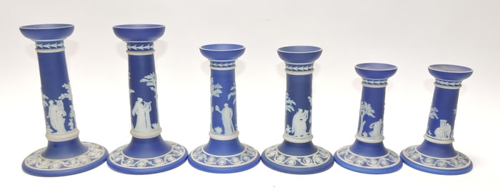 Wedgwood blue Jasperware lot of