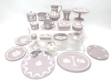 Wedgwood lilac Jasperware lot of