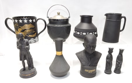 Wedgwood Black Basalt lot of 9 pcs,