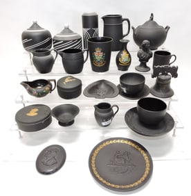 Wedgwood Black Basalt lot of 22 pcs,