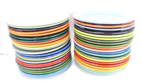 Fiesta Post 86 lot of 43 - 10 1/2" plates,