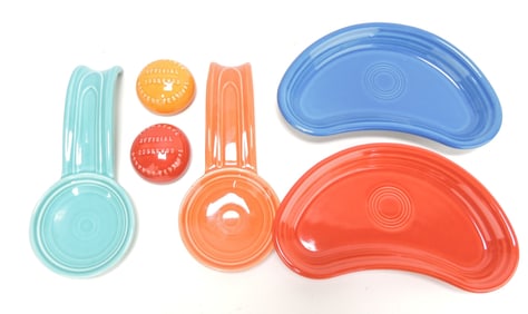 Fiesta Post 86 lot of 2 spoon rests,