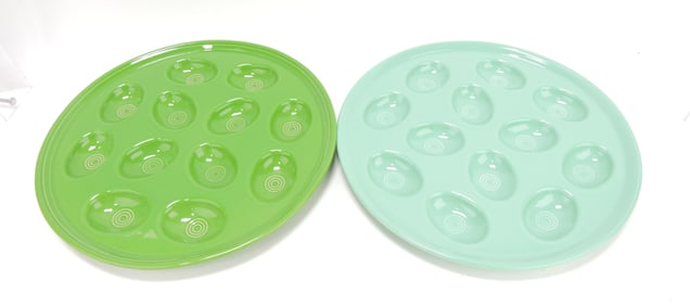 Fiesta Post 86 lot of 2 - 13" egg trays
