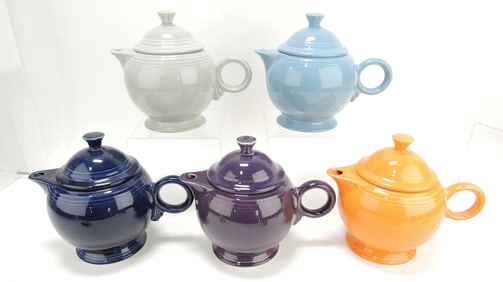 Fiesta Post 86 lot of 5 teapots