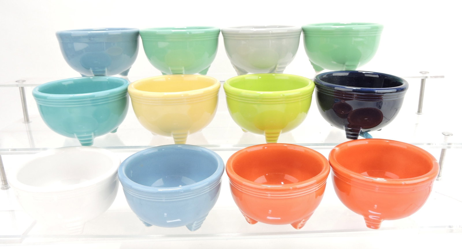 Fiesta Post 86 lot of 12 candle bowls: .