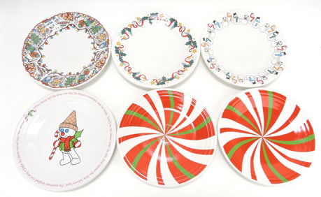 Fiesta Post 86 lot of 6 - 9" plates with