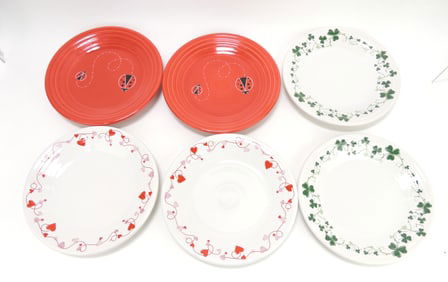 Fiesta Post 86 lot of 6 - 9" plates with