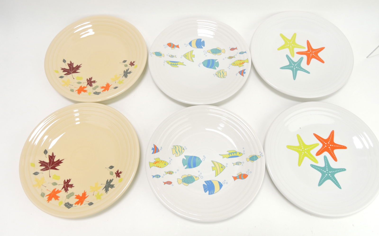 Fiesta Post 86 lot of 6 - 9" plates with (1 of 1)