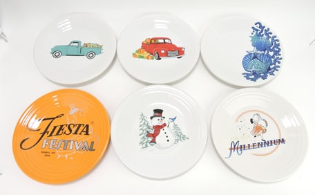Fiesta Post 86 lot of 6 - 9" plates with