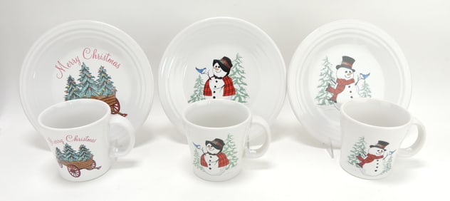 Fiesta Post 86 lot of 3 - 9" plates with