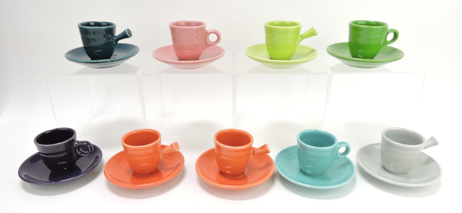 Fiesta Post 86 lot of 9 AD cups and: saucers