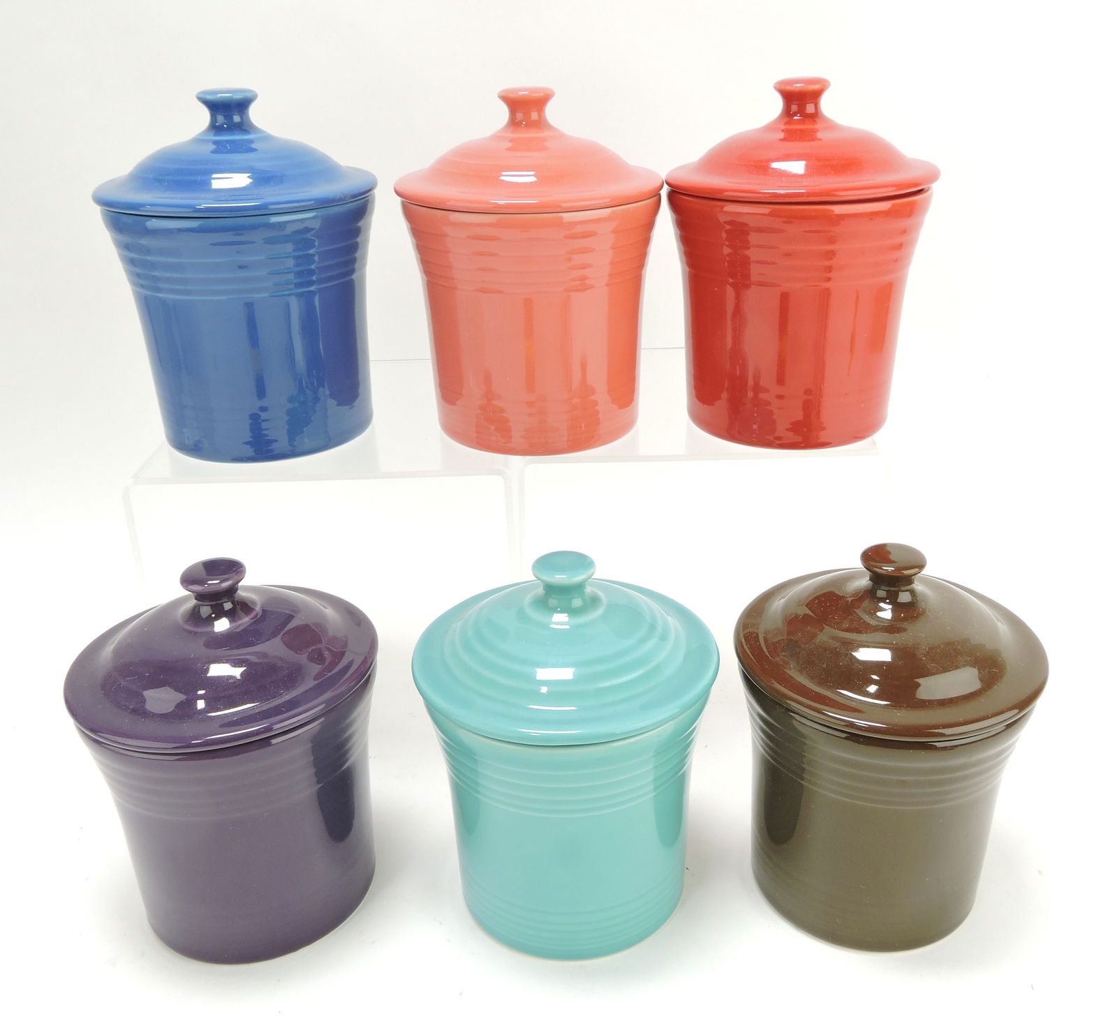 Fiesta Post 86 lot of 6 covered jars, (1 of 1)