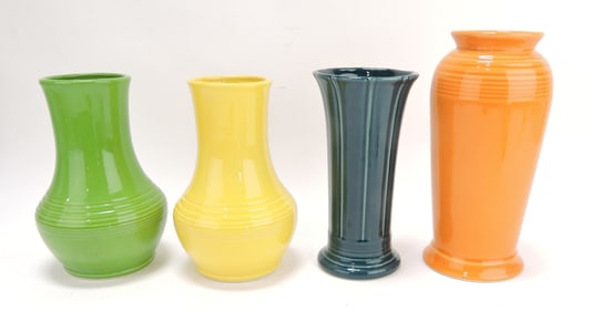 Fiesta Post 86 lot of 4 vases: