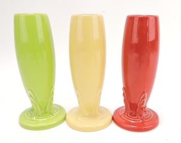 Fiesta Post 86 lot of 3 bud vases,