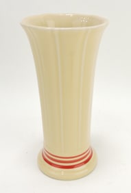Fiesta Post 86 red stripe 8" flower vase
