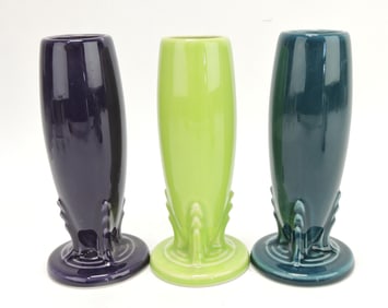 Fiesta Post 86 lot of 3 bud vases:
