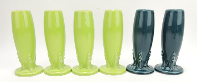 Fiesta Post 86 lot of 6 bud vases: