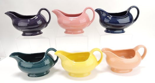 Fiesta Post 86 lot of 6 sauce boats