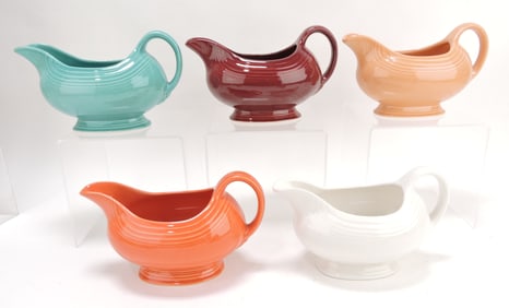 Fiesta Post 86 lot of 5 sauce boats