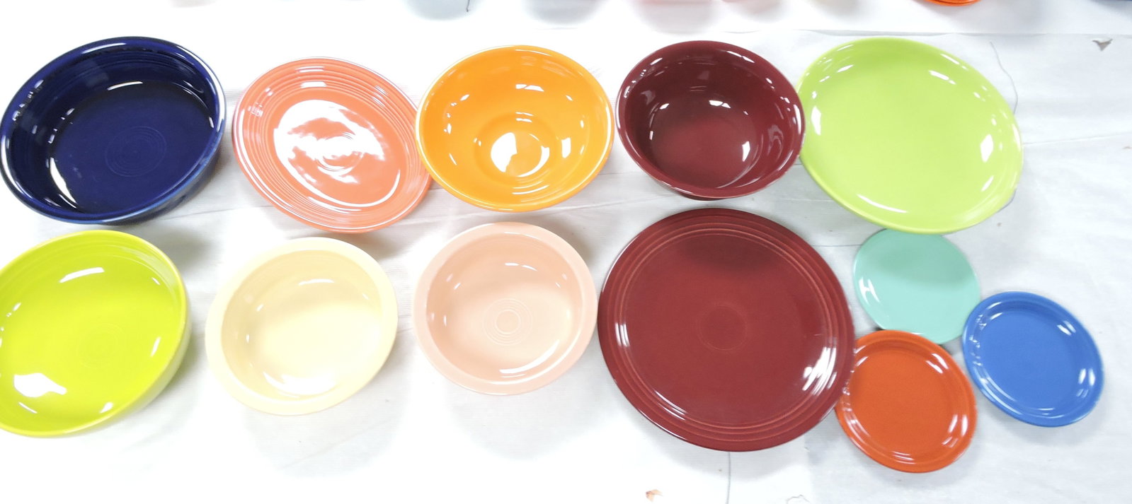 Fiesta Post 86 lot of 12 bowls & plates: .