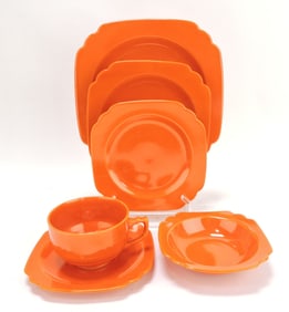Riviera 6 pc place setting, red