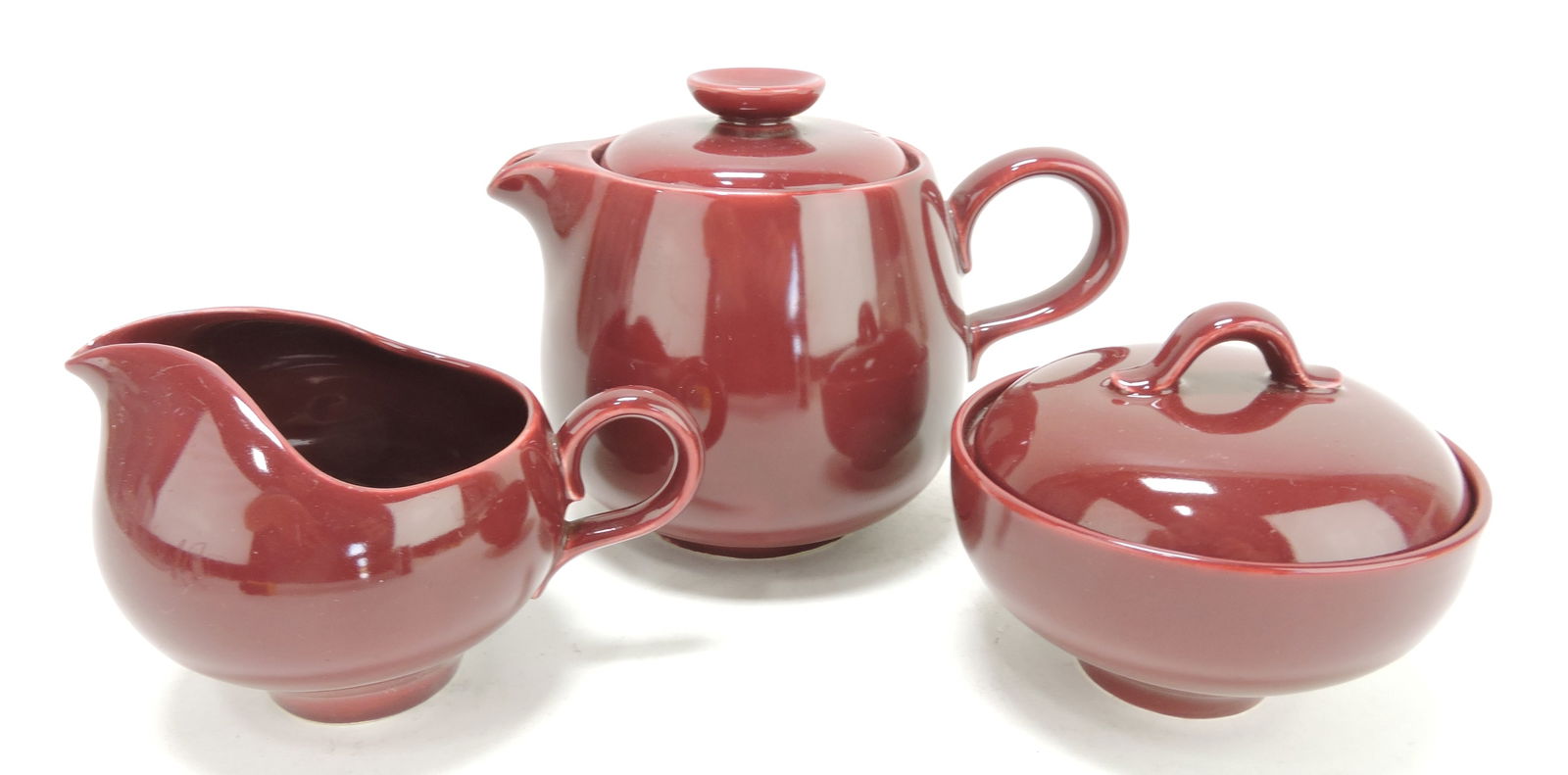 Rhythm 3 pc tea set, maroon (1 of 1)