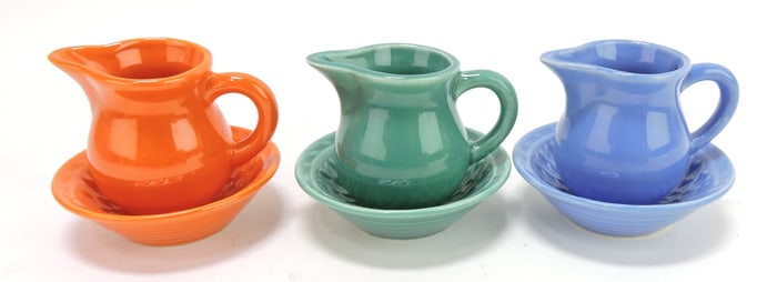 Harlequin lot of 3 individual creamers
