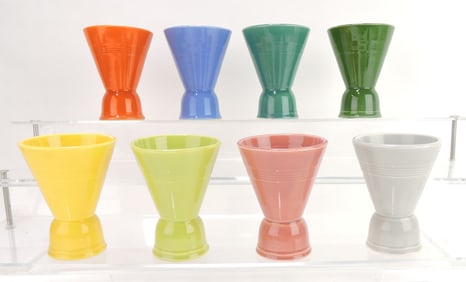 Harlequin lot of 8 double egg cups