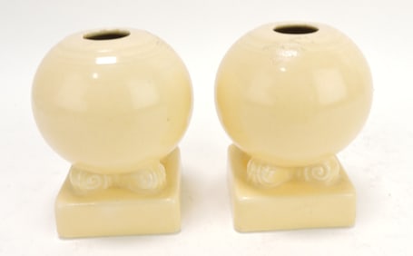 Fiesta pair of bulb candle holders,