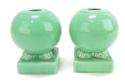 Fiesta pair of bulb candle holders,