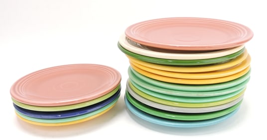 Fiesta plate group: 5 - 6", 13 - 7",