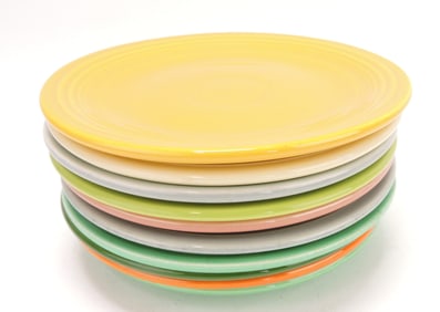 Fiesta 7" plate group: 10 mixed
