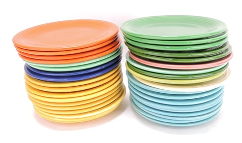 Fiesta 7" plate group, 36 mixed,