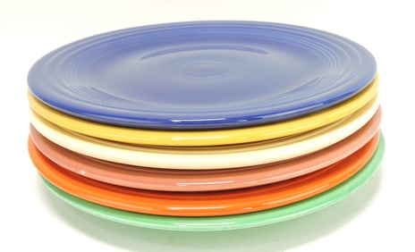 Fiesta 10" plate group: 6 mixed