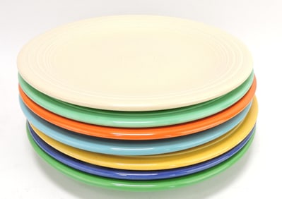 Fiesta 10" plate group: 7 mixed