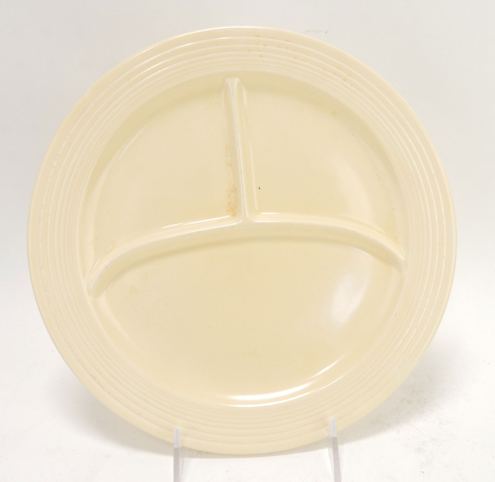 Fiesta 10 1/2" compartment plate,: ivory